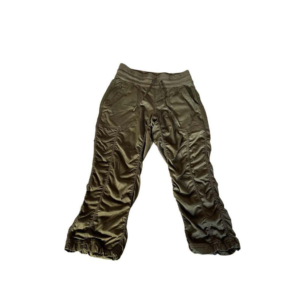 The North Face Aphrodite 2.0 Ruched Capri Hiking Pants Olive Green Women SZ XS